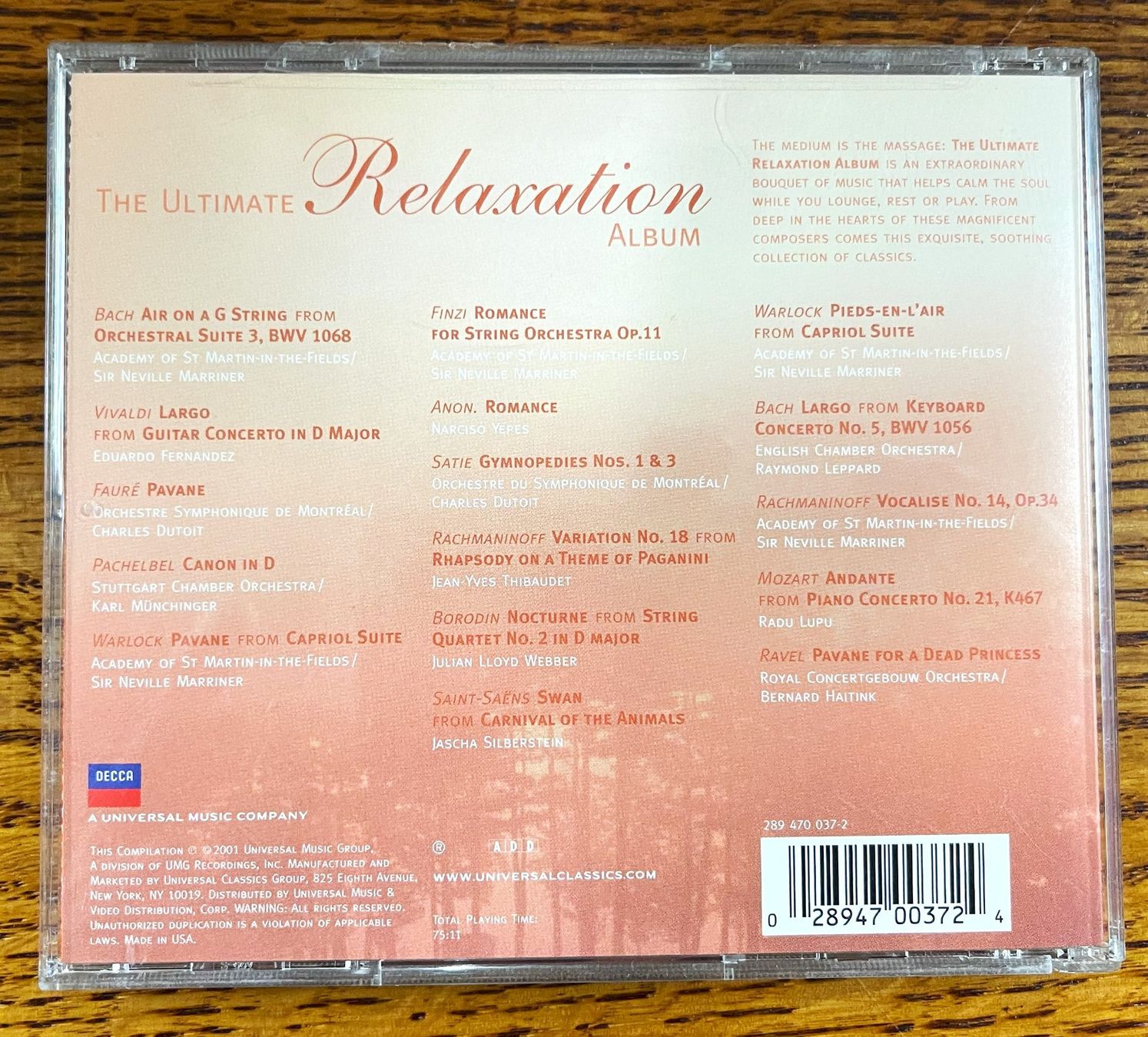 CD: The Ultimate Relaxation CD – Usato da Oftringen venduto da Vucki 1