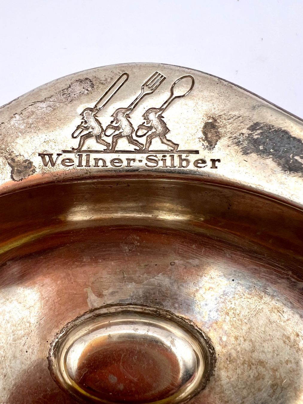 Portacenere: AWS Original Wellner Silber Aschenbecher – Usato da Zürich venduto da nau3000 4