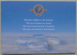 2010, Briefmarken-Heft 100 Jahre Luftfahrt in der Schweiz.