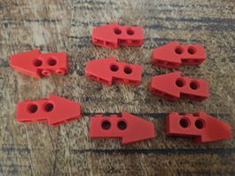 lego 2743 lot de 8 pièces Red Technic Slope 4 x 1 x 1 2/3
