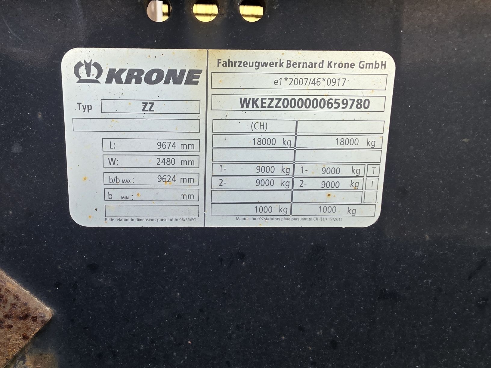 Krone Rimorchi: Anhänger mit Containerverschluss – Usato da Volketswil venduto da bre-na.tr 3