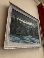 Schweizer Kunst Ölgemälde Winterlandschaft (1949)
