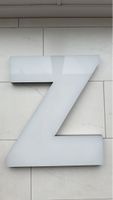 Grosser Deko-Buchstabe "Z" weiss
