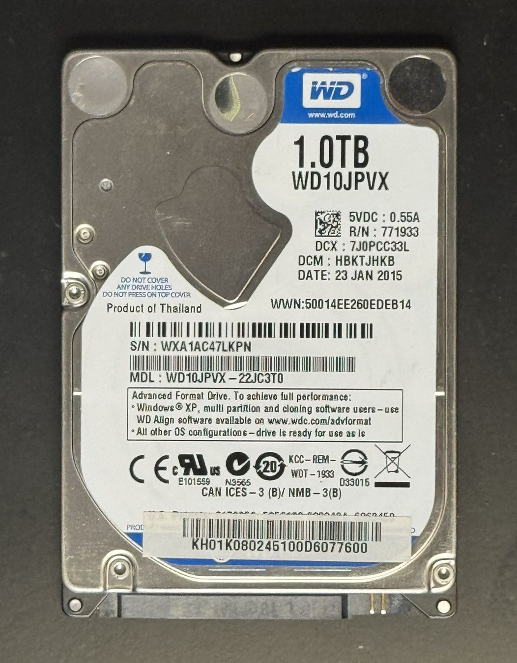 Western Digital Dischi rigidi: WD Blue 2.5'' 1.0 TB SATA Festplatte – Usato da Meilen venduto da speedliq