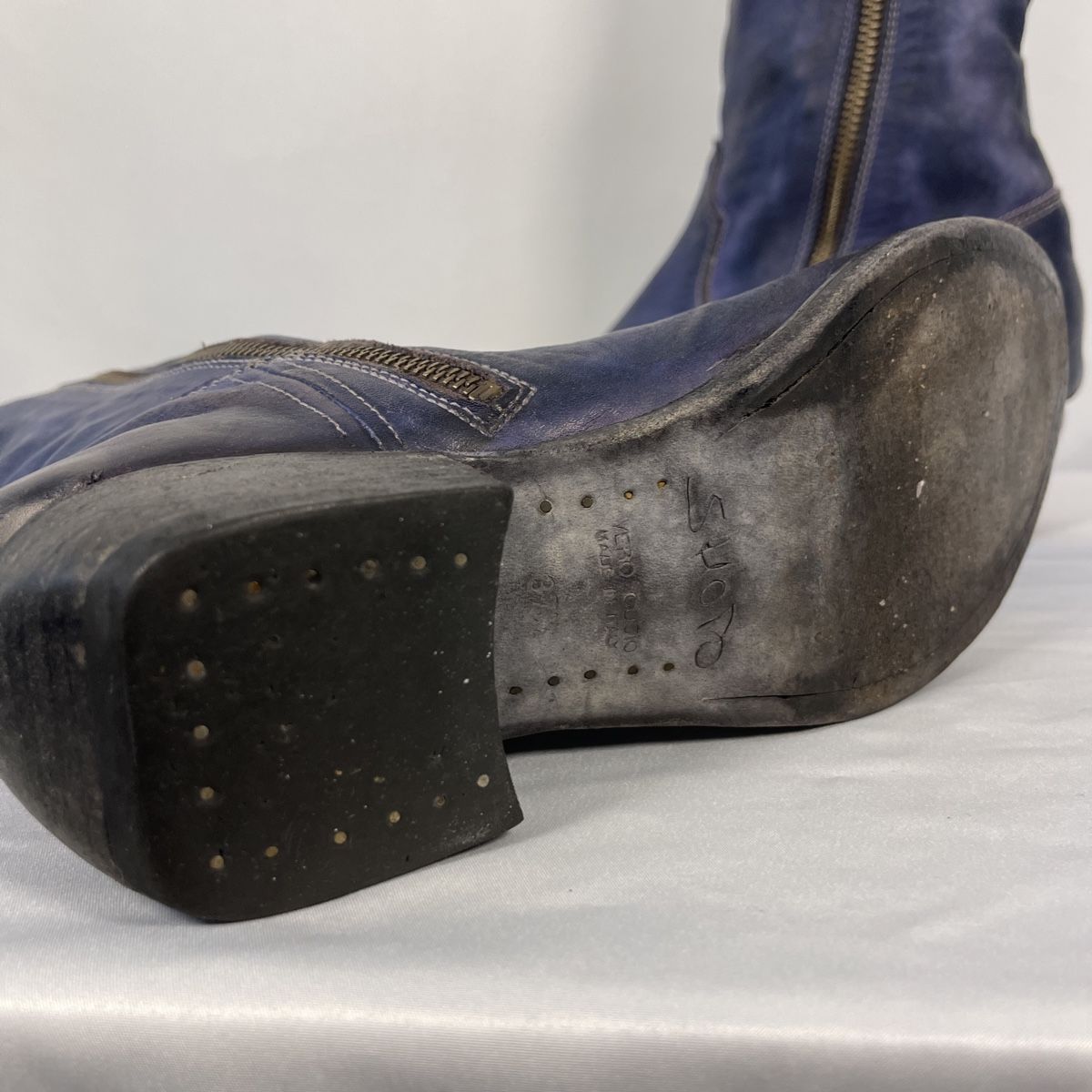 Scarpe da donna: SHOTO Blue Leather Boots – Usato da Freienbach venduto da Avviivva_Shop 6