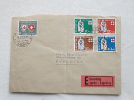 (225)  Brief mit Satz Pro Patria 1957