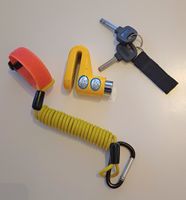 Bremsscheibenschloss gelb, gebraucht 