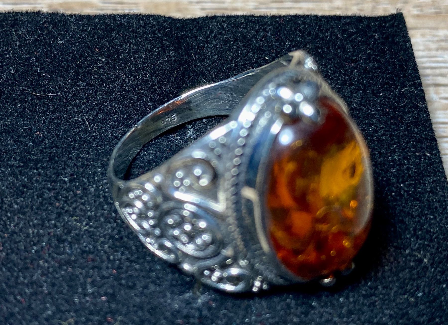 Ringe: Orientalischer Silber 925 Ring Cognac Bernstein – Neu und originalverpackt aus Laax von Kiki_Kingdom3 3