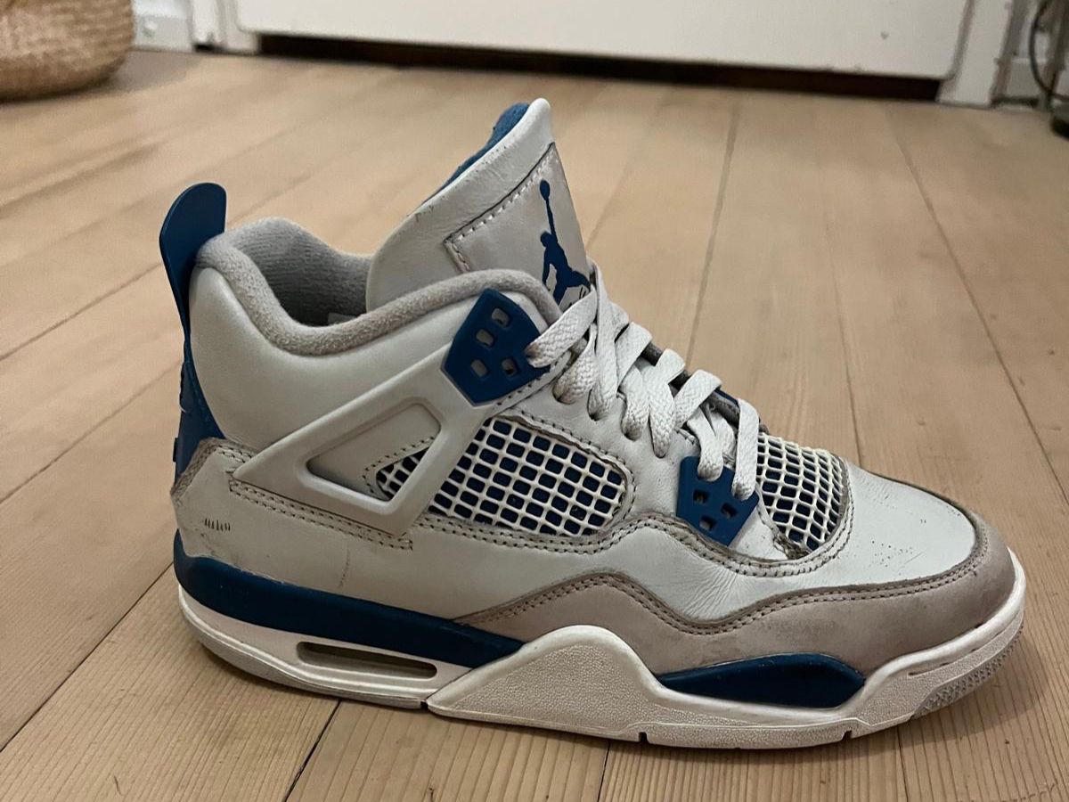 Jordan Chaussures garçon: Jordan 4er blau-hellgrau Grösse 37.5 – D'occasion à Thierachern par Binschg_g 2
