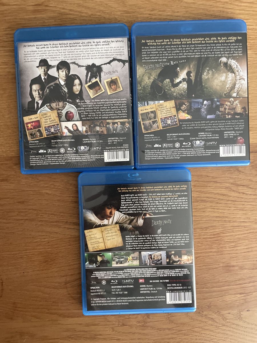 Tutti i DVDs: Death Note Komplette Saga BluRay – Usato da Hagendorn venduto da masterchieff 1