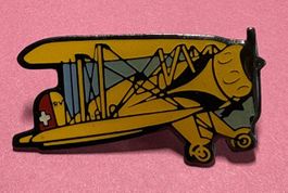 Vintage Flugzeug Pin / Anstecker - Doppeldecker