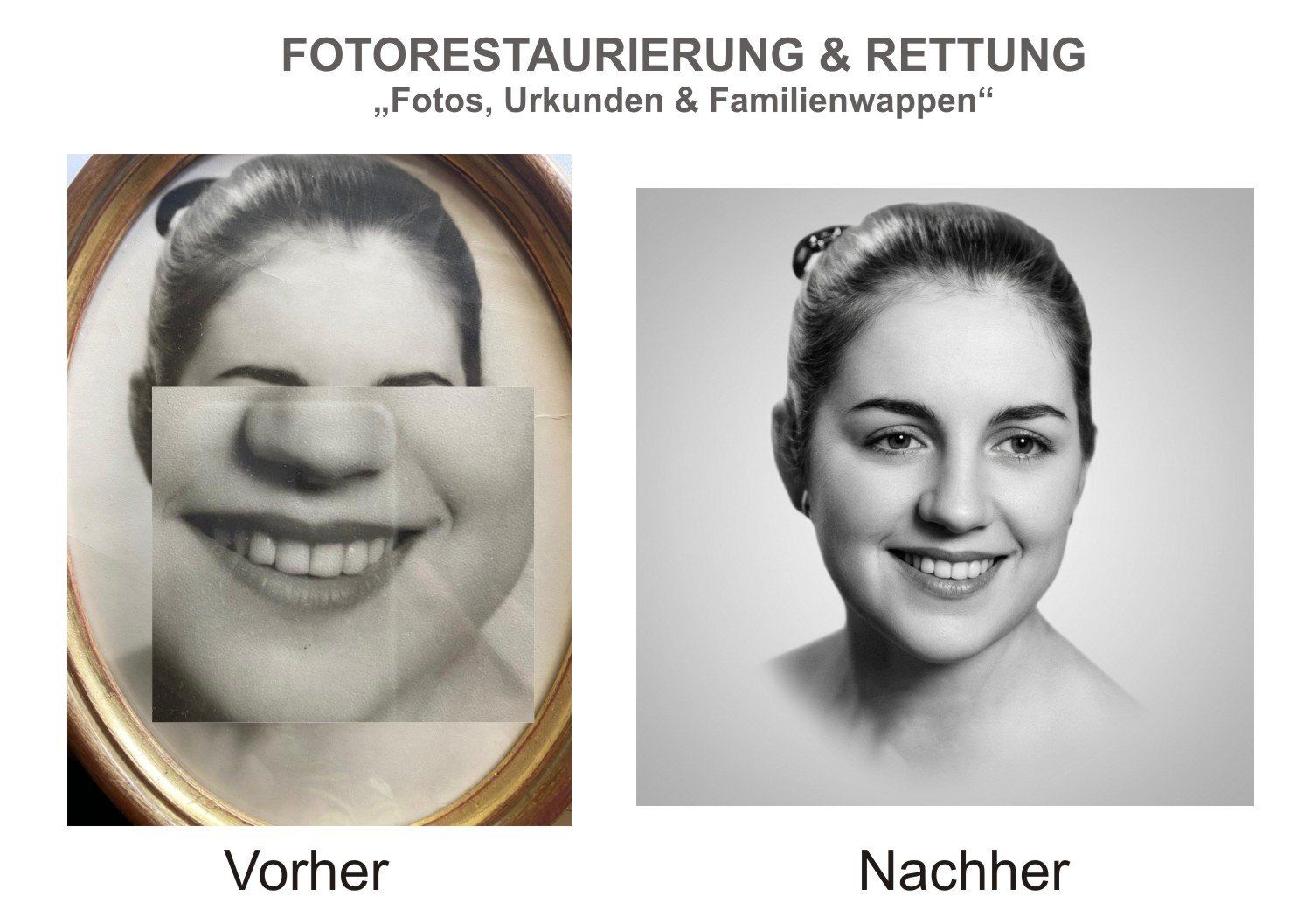 Foto-Dienstleistungen: Fotorestaurierung MITTEL: Risse & Flecken entfernen – Gebraucht aus Chur von slim777