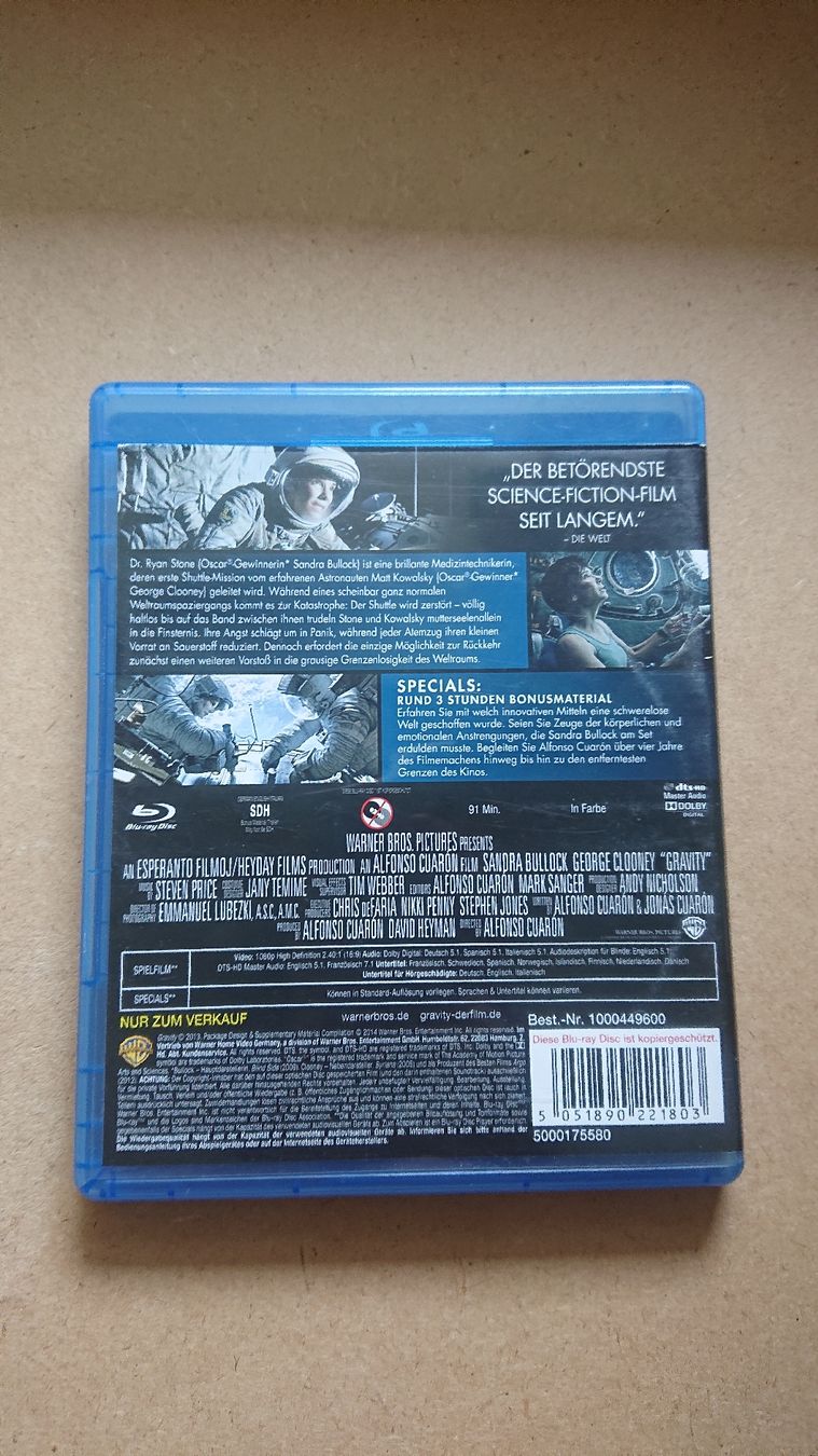 Alle DVDs: Gravity Blu-ray  – Gebraucht aus Chur von FreakofRarity 1