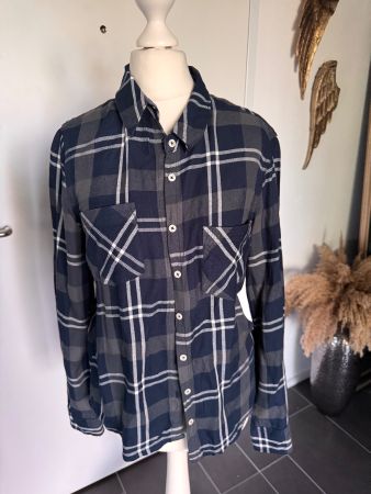 Lässiges Hemd von Mustang kariert blau Gr. 34