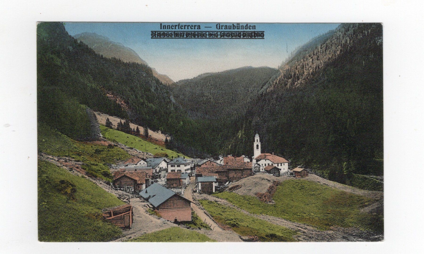 Cartoline postali: Innerferrera b. Andeer GR – Usato da Rapperswil SG venduto da INTELVI