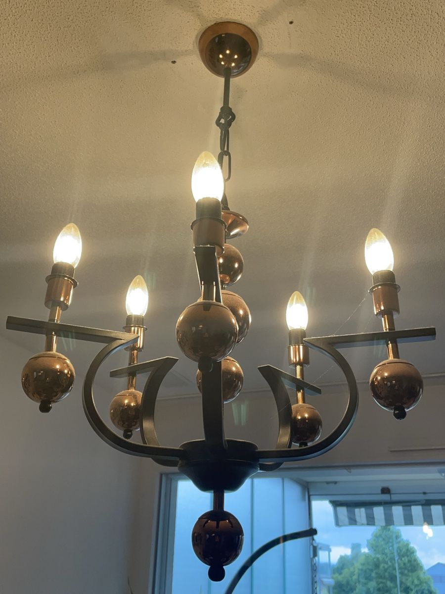 Lampadari & plafoniere: Stylish Copper & Black Chandelier - Statement Piece! – Nuovo (secondo la descrizione) da Münsingen venduto da Simged