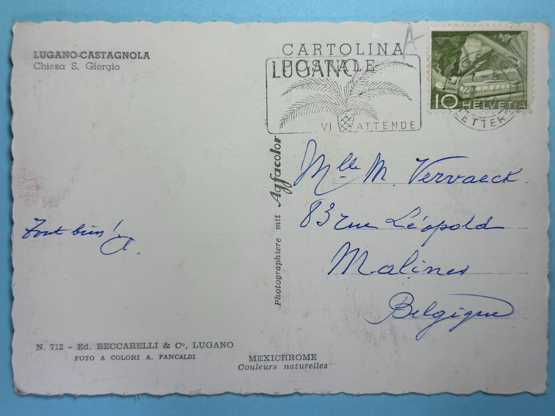 Cartoline postali: Lugano - Castagnola – Usato da Steg VS venduto da _vinci_ 1
