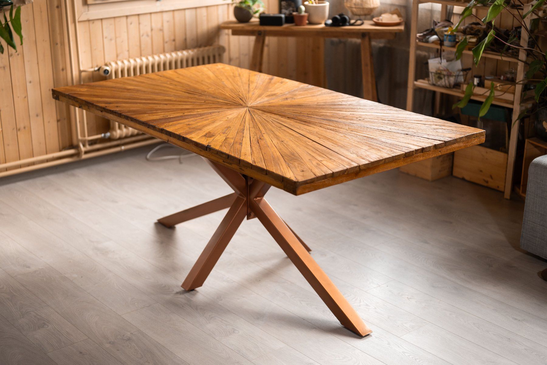 Table design en bois et métal – 180 × 100 cm (Gebraucht) in Château-d ...