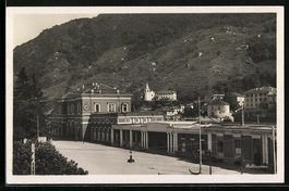 AK Bellinzona, Bahnhof mit Vorplatz