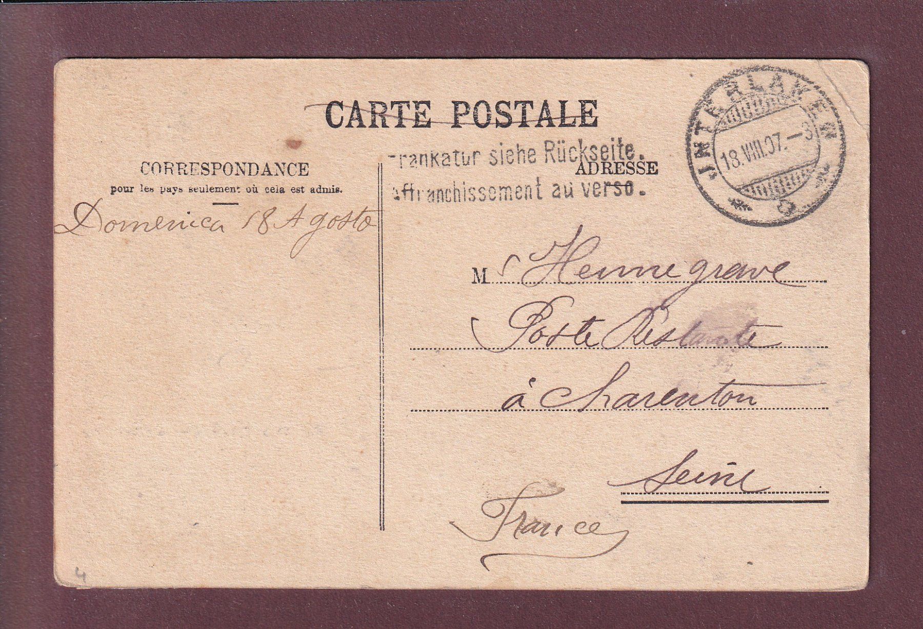 Cartoline postali: Faucheuses à CHAMPERY - 1907 // pli d'angle // – Usato da Pully venduto da nicecards 1