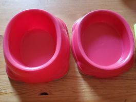 SCHNÄPPLI: 2x Futternapf/Wassernapf f. Katze/Hund, Pink/Rosa