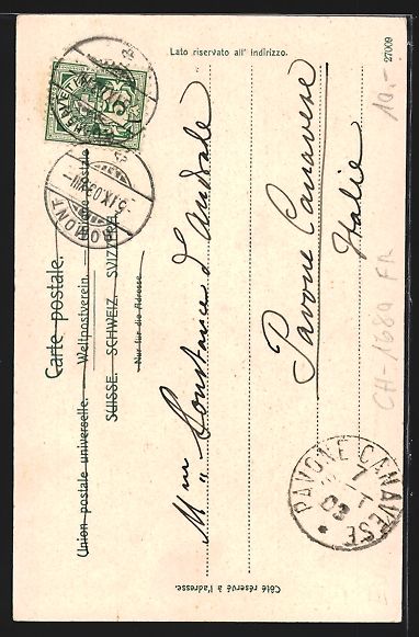 Cartes postales: AK Romont, Le Château, 1903 – D'occasion à Berlin par bartko-reher 1