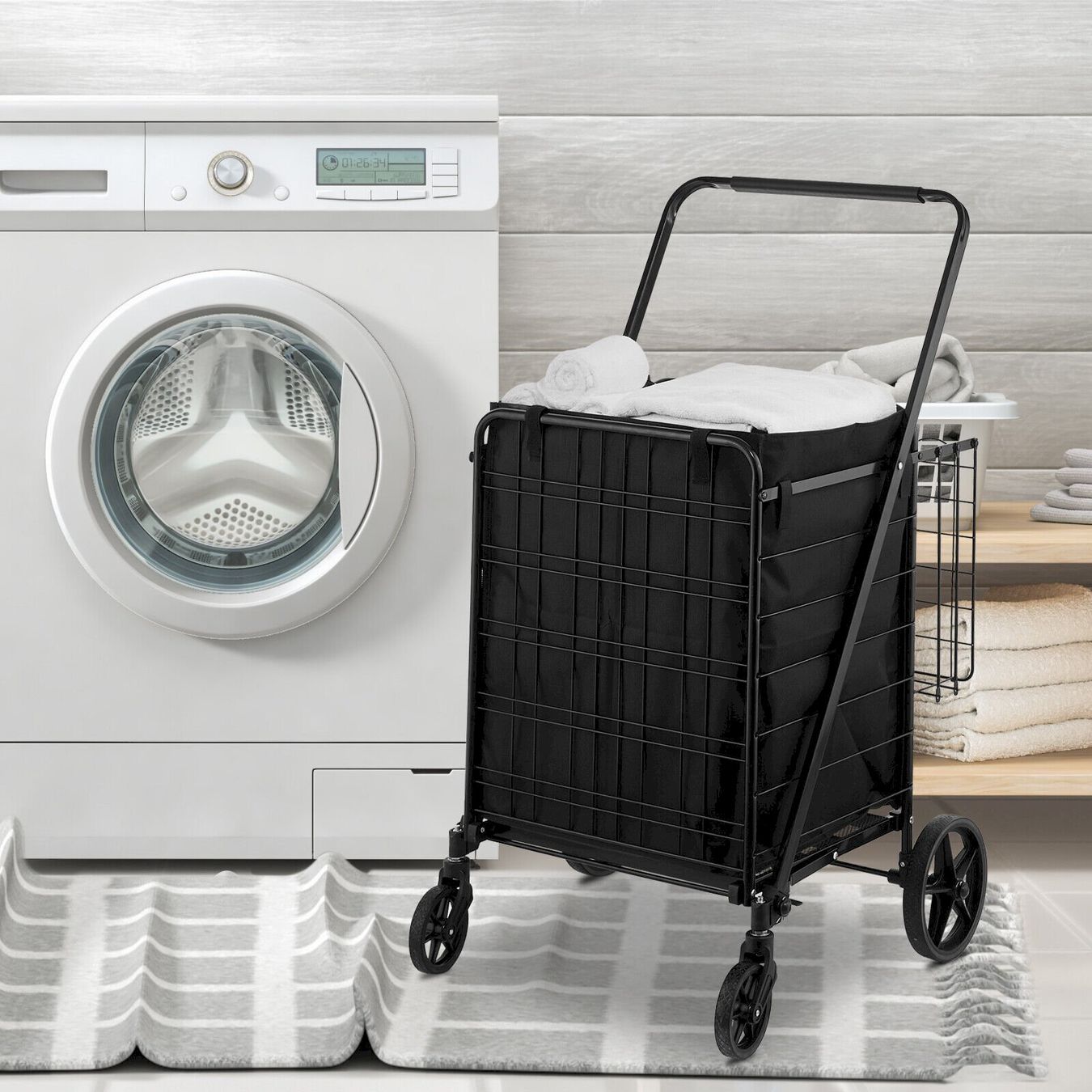 Autres articles pour la maison: VEVOR Einkaufstrolley Klappbar schwarz – Neuf avec emballage d'origine à Bottighofen par zaap 8