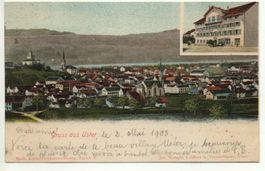 2Bild-AK Gruss aus USTER Gasthof Sternen