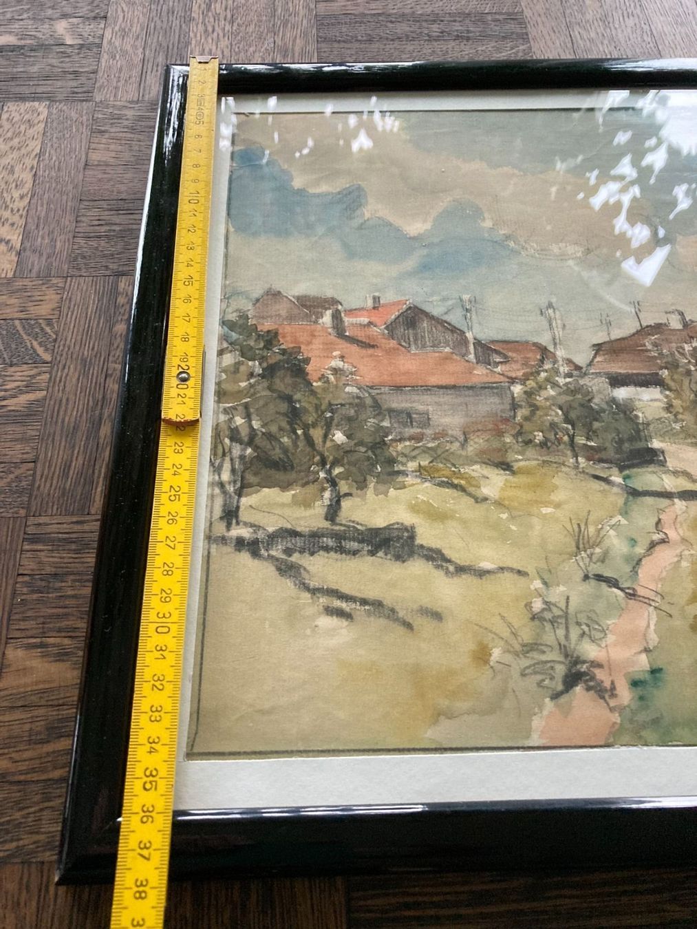 Dipinti: Landschaftsbild Kanton Bern sign. 19.08.1956 – Usato da Subingen venduto da ArtBead 8