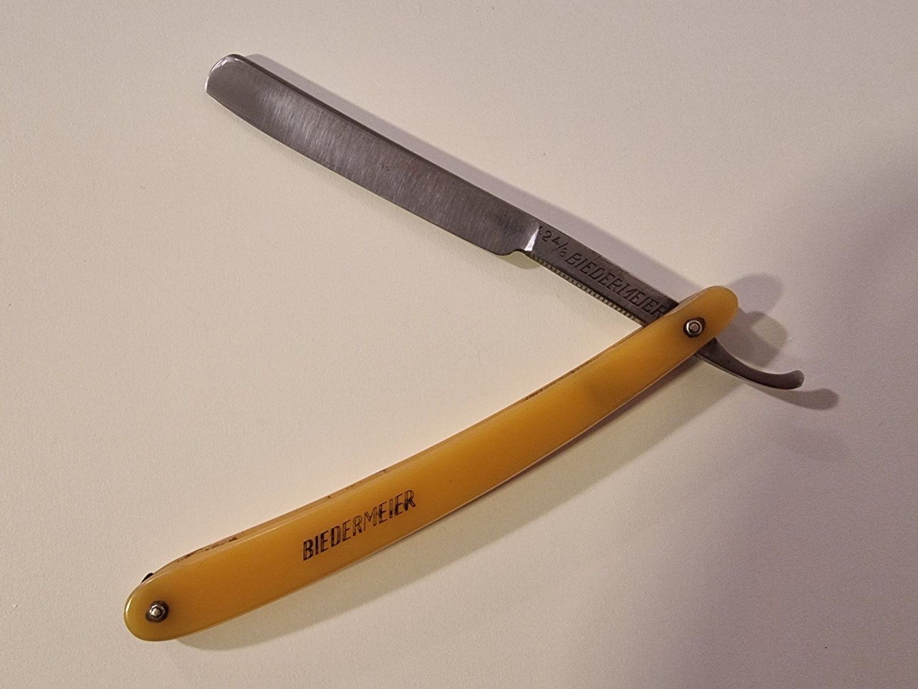 Rasoi & Lamette da barba: Antike Biedermeier Rasiermesser, H. Eicker & Söhne. Top! – Usato da Langenthal venduto da adler580