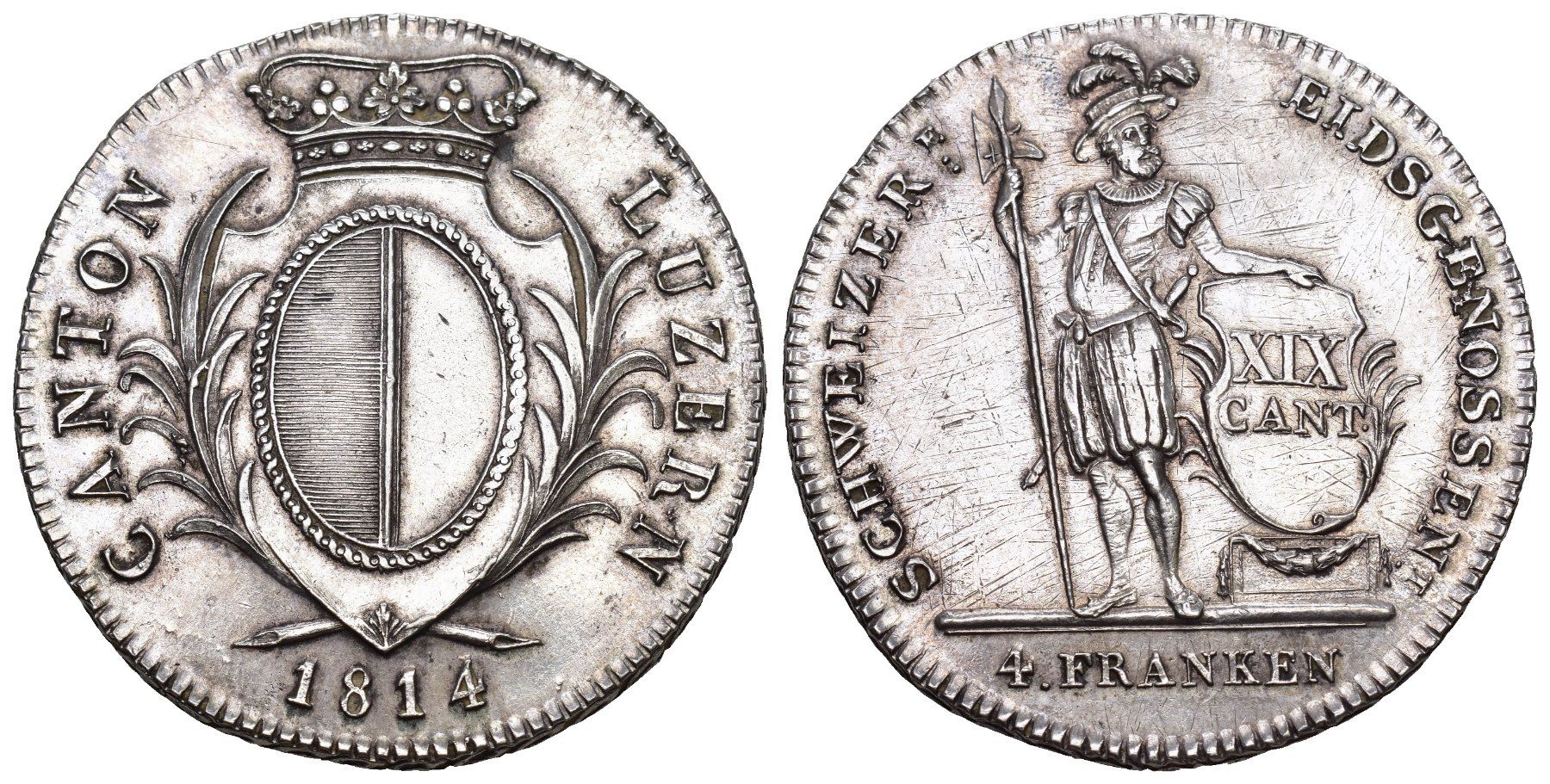 Medaillen: Luzern 1814 – Gebraucht aus Bern von numismatictops