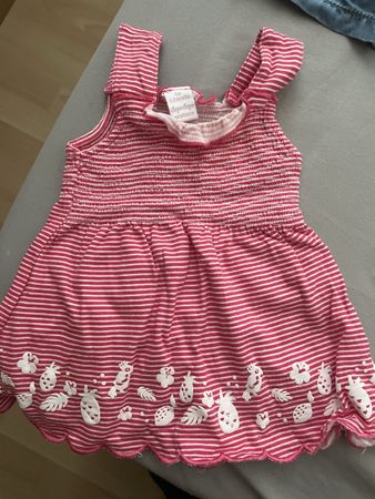 Top estivo per bambina 2-3 anni, righe blu/bianco, nuovo 58