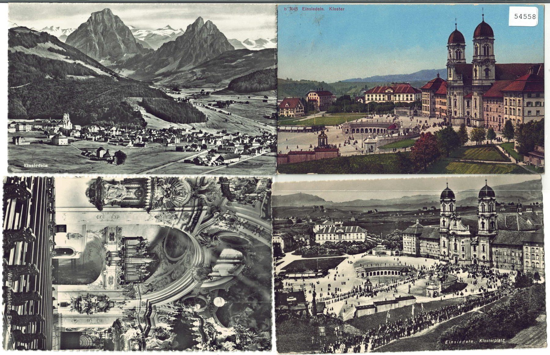 Cartoline postali: 4 AK - Einsiedeln – Usato da Ettingen venduto da Kartenplanet