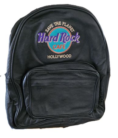 Hard Rock Cafe Rucksack aus Leder, Hollywood Souvenir!