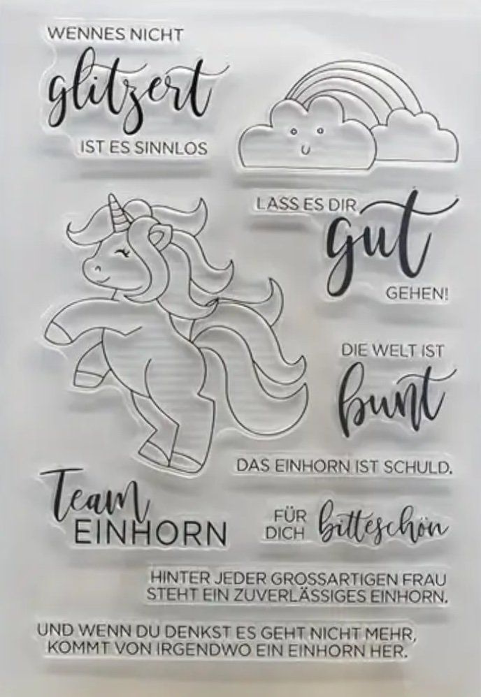 Stempel: Silikonstempel Einhorn – Neu und originalverpackt aus Kaltbrunn von schere-stein-papier
