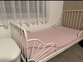 Hensvik Kinderbett, Metall, weiss, 70x160cm, super Zustand