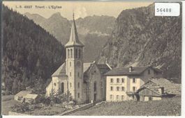 Trient - l'Eglise et Hotel-Pension du Midi