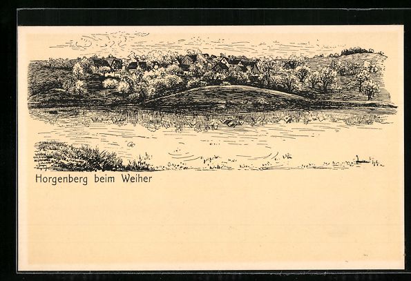 Cartes postales: Horgen, Blick über den Weiher zum Ort – D'occasion à Berlin par bartko-reher