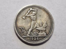 Russland 50 Kopek 1926 Silber.