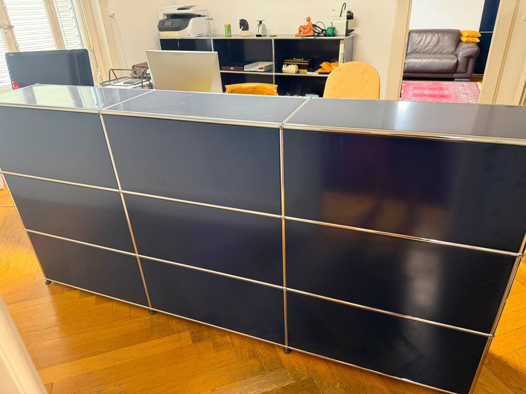 USM Scaffali: USM Sideboard Steel blue 3x3 – Usato da Lausanne venduto da Juliencor 2