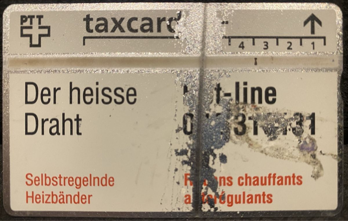 Schede telefoniche: P-taxcard – Difettoso da Lausanne venduto da babacard10