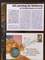 Münze Münzbrief Verfassung USA Isle of Man 1987