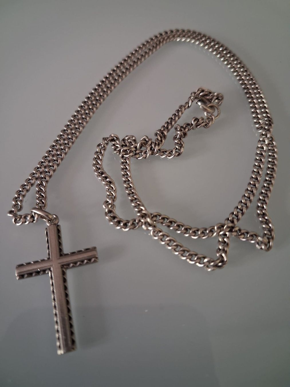 Catenine: Kette mit Kreuz, Silber 800er – Usato da Winterthur venduto da mar_jwg7