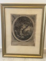 Gravure ancienne d'après F. Boucher par Beauvarlet