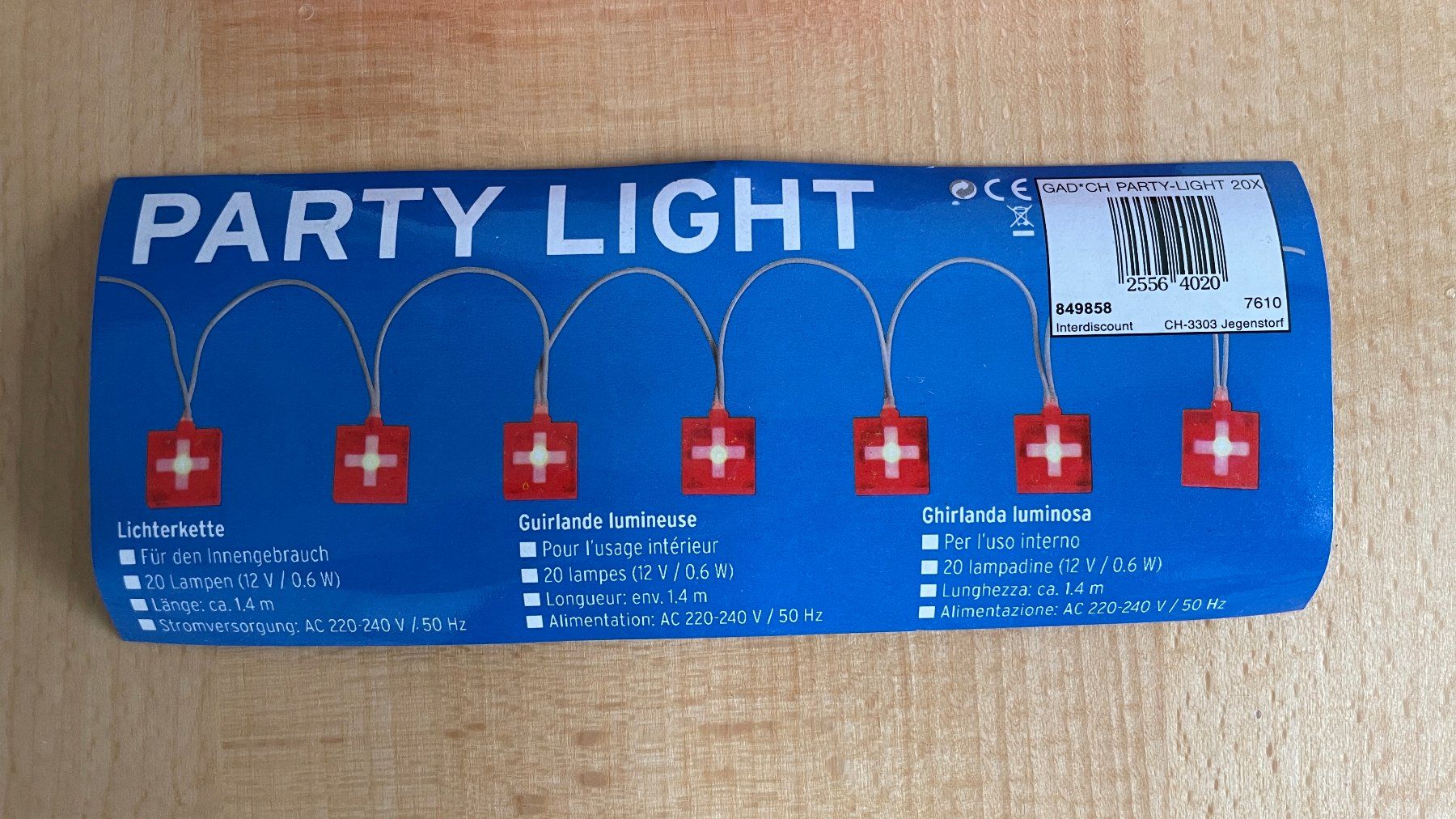 Ghirlande e barre luminose: Schweizerkreuz Lichterkette Party Light 1,4m – Nuovo (secondo la descrizione) da Glattfelden venduto da cybermaxx 3