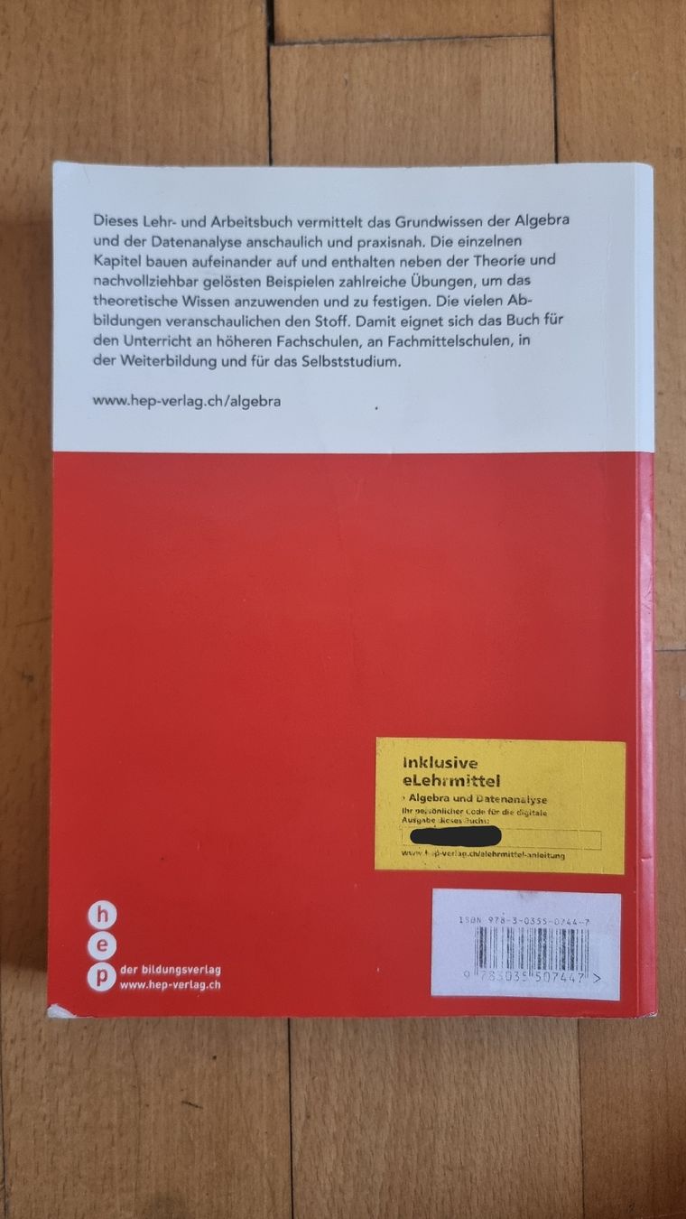 Libri: Algebra + Datenanalyse | Operationen, Gleichungen, Funktion – Usato da Zürich venduto da xXLenarduzziXx 1