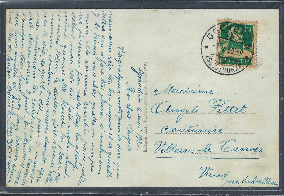 Cartoline postali: Grenchen. Bahnhof Grenchen-Nord. Dampfzug. – Usato da Horw venduto da SwissSteamMemories 1