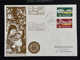 Enveloppe timbrée rare collection Suisse 1966 🇨🇭