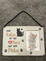 Blechschild, Fotorahmen, Deko für Katzen-Fans