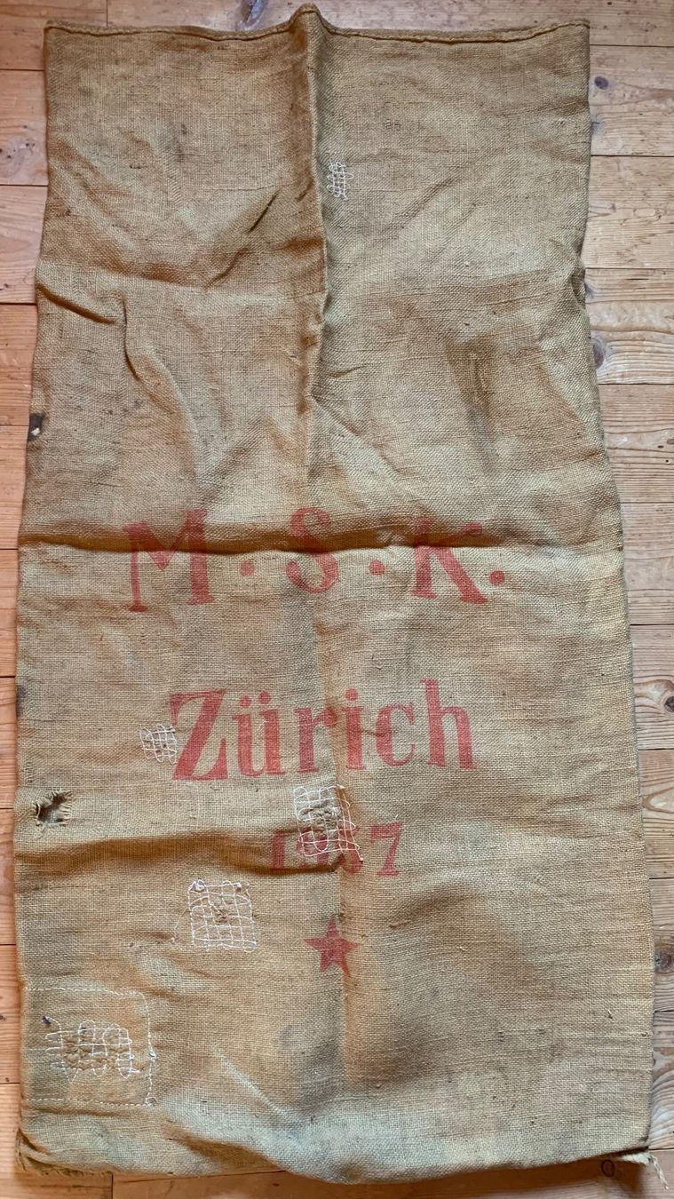 Borse: Jutesack M.S.K.Zürich 1957 – Usato da Goldingen venduto da Bergler012 2